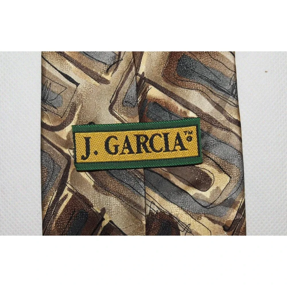 J. Garcia Jerry Garcia Men's Geometric Silk Tie Neck Tie‎